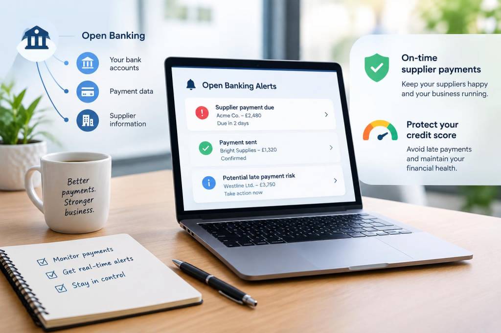 How to use open banking alerts to stop late supplier payments and protect your credit score